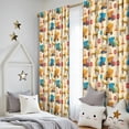 thumbnail image 5 of Blackout Kids Curtains,Excavator and Road Barrier Beige Children's Insulated Curtains Set Of 2,Bedroom Essentials,Toddler Room Decor 52"x84", 5 of 5