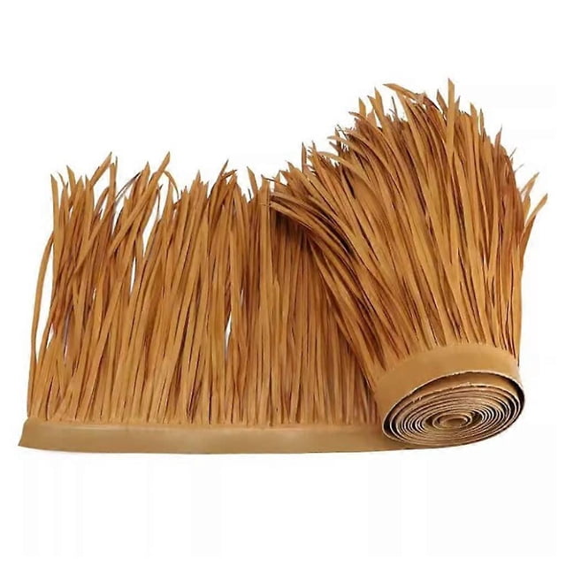 Palm Thatch Plastic PE Straw Artificial Palm Thatch Roof Runner Roll Simulation Duck Blind Grass Tiki Hut