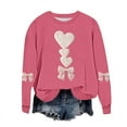 thumbnail image 2 of Vetsdori Womens Valentine Sweatshirts Pullover Crew Neck Tops Gifts for Girlfriend Casual , Sweatshirts for Women Love Heart, 2 of 5