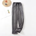 thumbnail image 3 of Kopltyrfg Soft Fleece Sleep Pant for Women Plush Pajama Bottoms Lounge Pants with Pockets Casual Fuzzy Fluffy Lounge Pants Gray 2XL, 3 of 6
