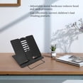 thumbnail image 2 of Desk Book Stand Metal Reading Rest Book Holder Angle Adjustable Stand Document Holder Portable Sturdy Lightweight(Black), 2 of 8