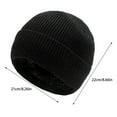 thumbnail image 2 of Weikingp Clearance! Beanies Hats Men, Winter Woolen Hat Womens Loose Woolen Hat Oversized Knitted Warm Winter Hat Suitable for Cold Weather One Size, Beanie for Women, Baby Beanie Black, 2 of 2
