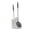 White, variant on Bath Bliss 2-in-1 Bowl Brush & Plunger Grey