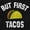 Black, variant on But First Tacos Tuesday Funny Food Womens Fitted Plus Size Graphic Tee Brisco Brands 2X