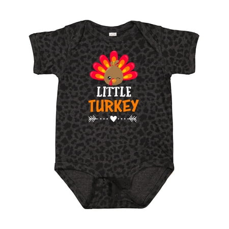 

Inktastic Little Turkey with Turkey Head and Arrow in White Gift Baby Boy or Baby Girl Bodysuit