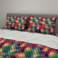 thumbnail image 2 of Abstract Comforter & Sham Bedding Set, Colorful Intertwined Circles Pattern Vintage Geometric Composition Mosaic Design, 3 pcs Duvet Set Microfiber Filling Quilt, 5 Sizes, Multicolor, by Ambesonne, 2 of 4