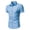 Light Blue, variant on TopLLC Men's Short Sleeve Dress Shirts Casual Button Down Polo Shirts Wrinkle-Free Business Shirt