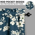thumbnail image 5 of Kitchen Curtains and Valance Set 24 Inch Tier Pioneer Colorful Floral Curtains Small Drapes for Cafe Living Room Bathroom Farmhouse 3 Pieces Set Rod Pocket, 5 of 6