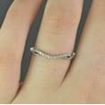 thumbnail image 2 of 1Ct Round Cut Lab Created Diamond Women's Wedding Half Eternity Ring 14K White Gold Plated, 2 of 3