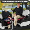 thumbnail image 4 of SEANATIVE American Flag Golf Cart Seat Cover with Pockets Breathable Golfcart Cushion Golf Ball Pattern Golf Cart Seat Towel Blanket Golf Cart Covers 2 Passenger Heavy Duty Golf Cart Accessory, 4 of 7