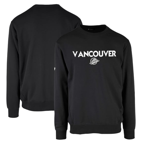 Men's Levelwear Black Vancouver Canucks Zane City Capsule Pullover Sweatshirt