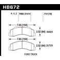 thumbnail image 2 of Hawk 10-14 Ford F-150 Front Super Duty Brake Pads Fits select: 2010-2011 FORD F150, 2017 FORD EXPEDITION, 2 of 4