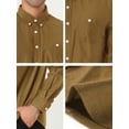 thumbnail image 5 of Lars Amadeus Men's Regular Fit Long Sleeve Button Down Corduroy Shirts with Pockets, 5 of 5