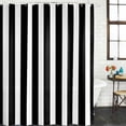 thumbnail image 3 of Black Striped Waterproof Fabric Shower Curtain,Modern Farmhouse Black and White Stripes Waterproof Fabric Shower Curtain for Bathroom Curtains Bathtubs Shower Curtains with 12 Hooks Standard 72x72, 3 of 8