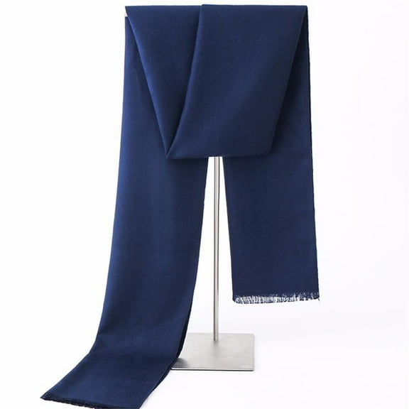 Blue Scarf for Women Mens Scarf Scarves Winter Autumn Solid Color Scarf for Male Long Scarves on Sale Clearance