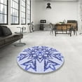 thumbnail image 4 of Ahgly Company Tapis d'Intérieur Lavable en Machine Carré Transitionnel Bleu Ciel, 5 Pieds Carré, 4 of 7