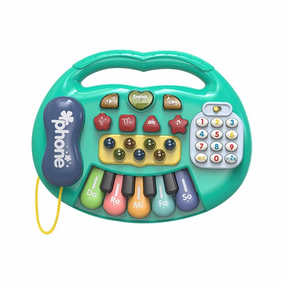 Bwiyojiz Jouets Éducatifs Instrument de Musique Électronique Multifonctionnel, Cadeaux pour Fille, Vert