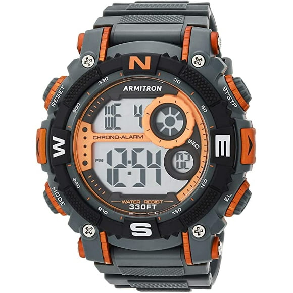 Reloj Sport Cronógrafo Digital ARMITRON 40/8284ORG para Hombre 46mm con Múltiples Pantallas Resistente al Agua Anaranjado/Gris Armitron 40/8284ORG