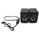 thumbnail image 2 of 2 PCS LED Altavoz 2 canales Mini portátil Computadora de escritorio Altavoz externo, 2 of 6