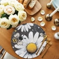 thumbnail image 2 of Daisy Bee Round Placemats Set of 2 for Dinning Tables,Heat-proof Braided Table Mats 15 Inch,Summer Botanical Farmhouse Flower Plants Washable Place Mat for Kitchen Restaurant Party Table Decor, 2 of 9