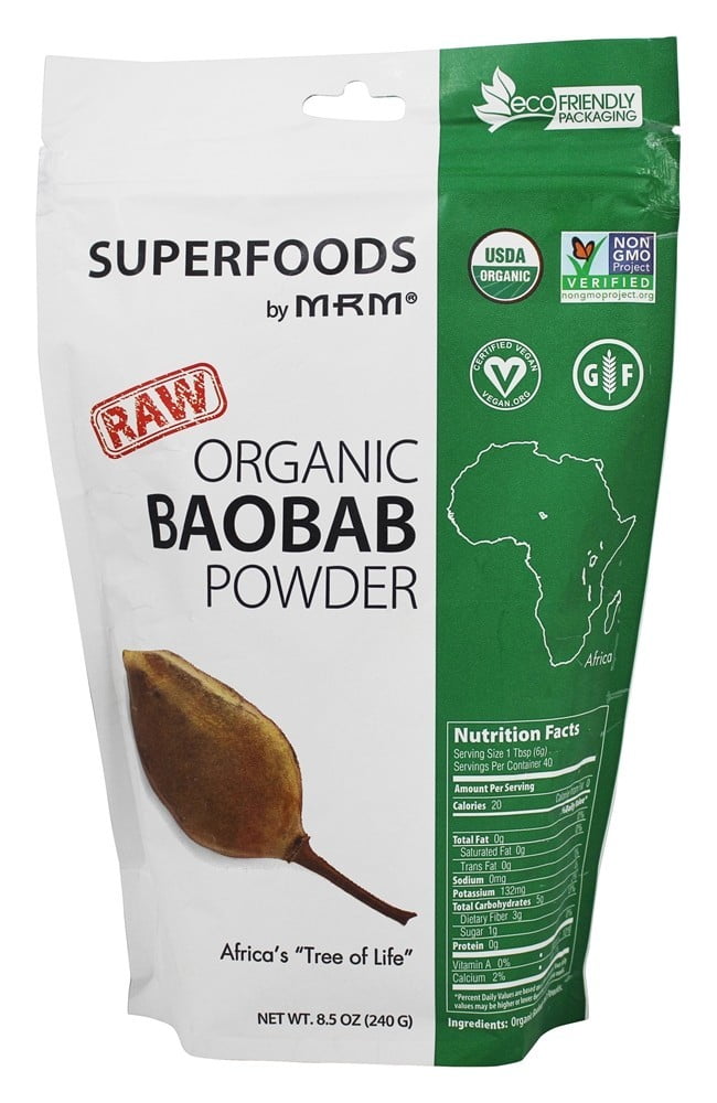 MRM MRM - Raw Organic Baobab Powder - 8.5 oz. supplement bottle