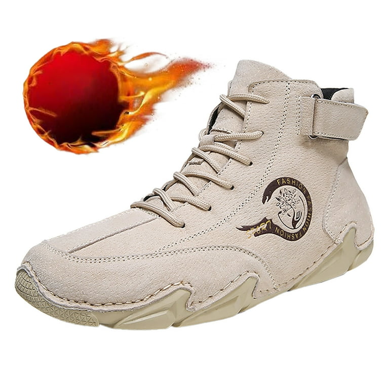 Fsqjgq Mens Shoes Walking Shoes Mens White Shoes Lace up