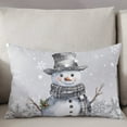 thumbnail image 3 of Xmas Berry Winter Snowflake Throw Pillow Cover, Pillowcase Protectors with Zipper, Breathable Decorative Lumbar Pillow Case Cover, Pillow Shams for Couch Sofa 16x24Inch, 3 of 7