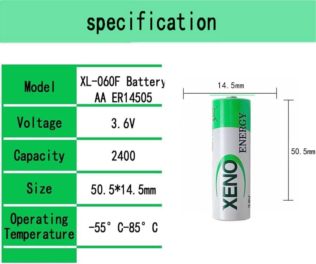 (5-Pcs) XL-060F AA 3.6V 2400mAh Lithium Battery for Water Meter Electric Meter Flow Meter Battery for Xeno Energy