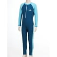thumbnail image 3 of inhzoy Kids Full Body Wetsuit Boys Girls One Piece Zip Up Swimsuit UPF 50+ Rash Guard Swimwear Sky Blue 13-14, 3 of 9