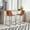 Brown, variant on CONCETTA Pair of 30" Modern Counter Stools, Black Faux Leather with Backrest & Metal Legs
