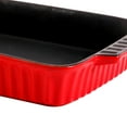 thumbnail image 3 of Gibson Crock Pot Brand 10" x 7.5" Ribbed Casserole Red 93597312M, 3 of 4