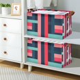thumbnail image 2 of Yayeee Foldable Storage Basket for Shelves with Handles Waterproof Cloth Bins, Navy Blue Stripes, 2 of 7