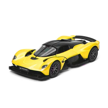Aston Martin Valkyrie Hardtop, Yellow - Kinsmart 5470D - 1/36 Scale Diecast Model Car
