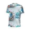 thumbnail image 6 of Wukai Let's go Travel Print Men's Short-Sleeved Mesh T-Shirt,Quick-Dry Short Sleeve Workout T-Shirt-Medium, 6 of 8