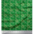 thumbnail image 1 of Soimoi Green polyester Crepe Fabric Artistic Floral Decor Fabric Printed Yard 52 Inch Wide, 1 of 5