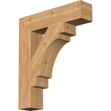 

Ekena Millwork 5 1/2 W x 26 D x 30 H Merced Block Smooth Bracket Western Red Cedar