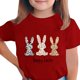 thumbnail image 2 of Blusas y camisas de manga corta con cuello redondo Camiseta estampada de manga corta de Pascua para niños Cuello redondo Manga corta Casual Versátil Para niñas Niños Top de poliéster, 2 of 5