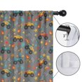thumbnail image 4 of Blackout Kids Curtains,Monster Cartoon Truck Gray Pattern Children's Insulated Curtains Set Of 2,Bedroom Essentials,Toddler Room Decor 52"x84", 4 of 5