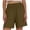 Coffee, variant on Summer Casual Shorts for Womens Plus Size Fashion Cotton and Linen Solid Color Shorts Lightweight High Waist Pockets Shorts