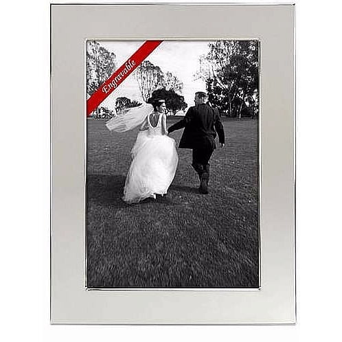 Popular 1-inch polished   engraveable silverplate 8x10 classic - 8x10