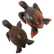 ICERUN 2Pcs Garden Statues,Resin Turtle Sculpture Yard Decor,Crack Resistant Garden Statues for Outside,Style4