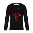 thumbnail image 4 of Visit the JURANMO Store Mens Funny Graphic T Shirts Christmas Tree Print Long Sleeve Crew Neck Casual Tees Big and Tall Regular Fit Fall Fashion Tee Tops Black XL, 4 of 6