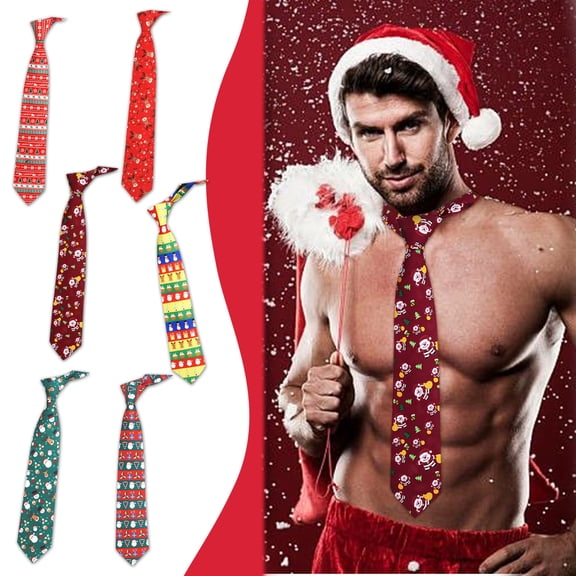 Multicolor Men's Cotton Plaid Tie Skinny Necktie Men's Christmas Ties Cotton Cool Mens Neckties - Holiday Stocking Stuffers for Men One Size