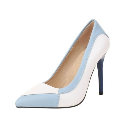 JikouIivo Women s Shoes Splicing Sandals Casual Comfortable Pumps High Heel Pointed Toe Stilettos Women Shoes Christmas 2022 Deals Clearance