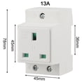 thumbnail image 1 of Prise DIN Rail Intégré Protection Mise à la Terre Prise de Contact pour Panneau de Distribution Prise Modulaire Prise de Courant, 1 of 9