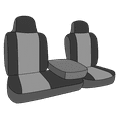 thumbnail image 3 of CalTrend Front 40/20/40 Split Back & 40/60 Cushion Faux Leather Seat Covers for 2000-2009 Chevy/GMC C/K 1500-3500 - CV445-04LB Blue Insert with Black Trim, 3 of 3