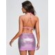 thumbnail image 4 of Conjunto de tres piezas Bikini BELLA BARNETT con estampado de serpiente metálica, 4 of 6