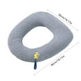 thumbnail image 3 of CASAFUN Thicken Toilet Seat Cover Cushion Pads Soft Plush Warm Bathroom Toilet Seat Cover Mat Universal for Round & Elongated Toilet Seats,Reusable,Machine,Washable, Easy-Install, 3 of 6