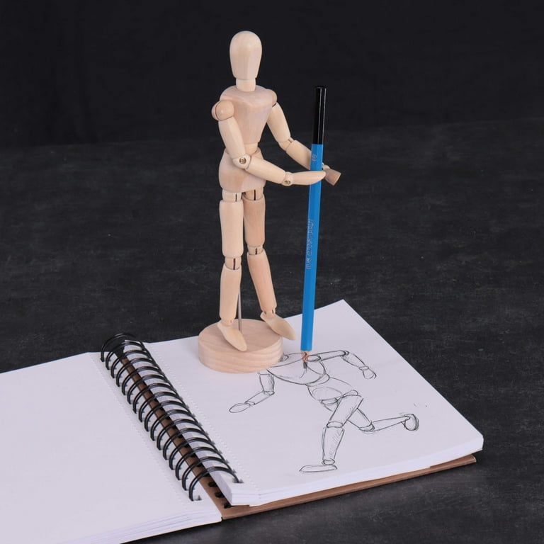 Wooden Male & Female Human Body Drawing Mannequins With Stand