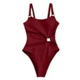 thumbnail image 4 of Aayomet Maillot de Bain pour Femmes Bikini Coloré (Rouge, m), 4 of 5